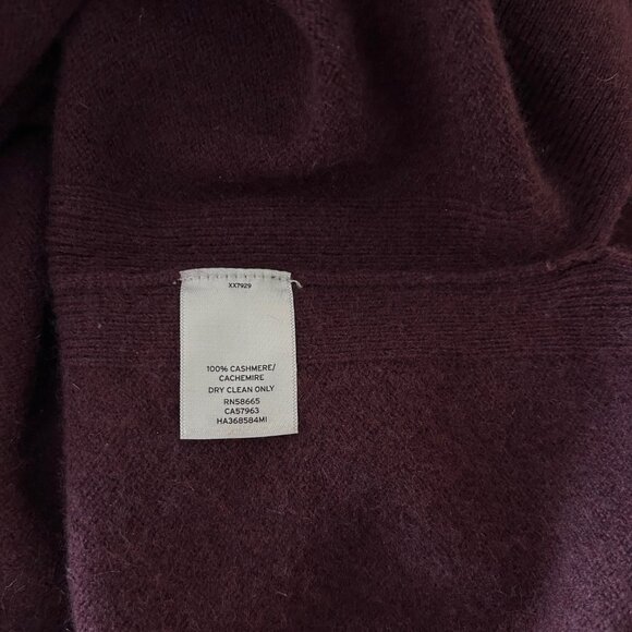 Halogen Purple/ Burgundy Cashmere Sweater Sz 1 - Picture 5 of 8